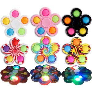 5 pack pop light up fidget spinners! New in original packaging!
